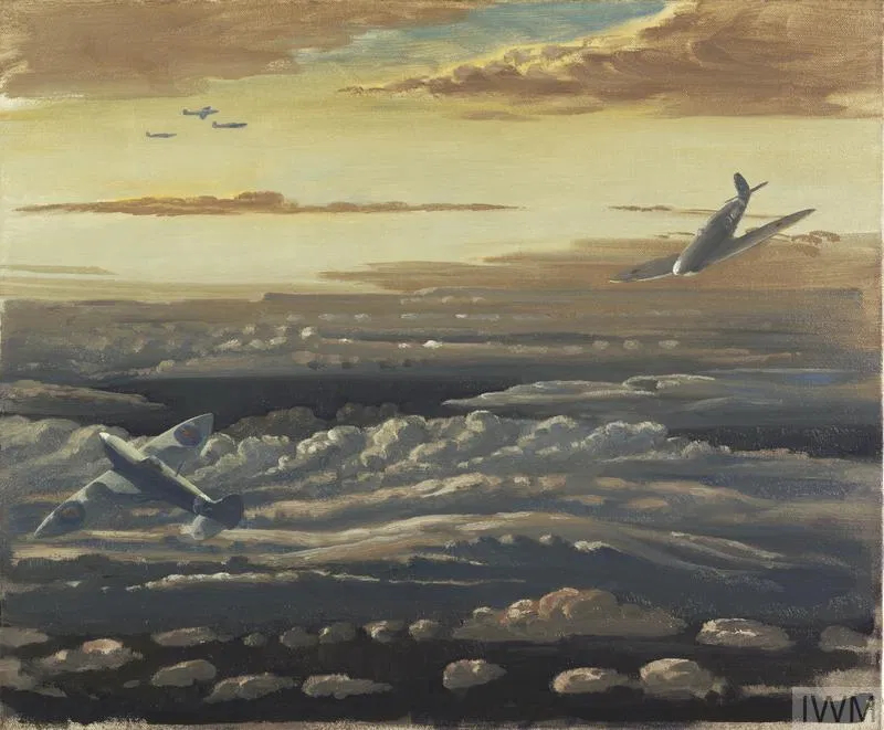 Clouds and Spitfires by Walter Monnington © IWM Art.IWM ART LD 3767